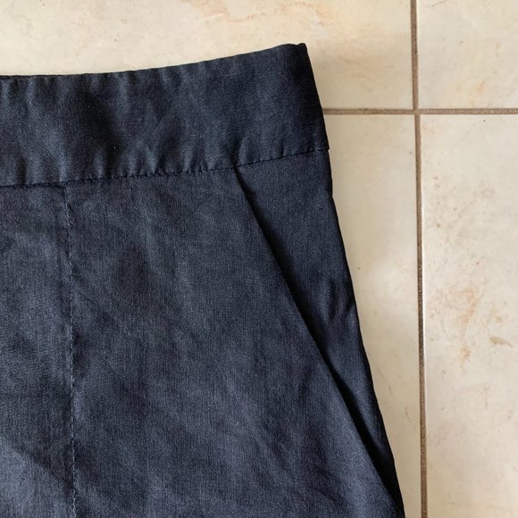 Theory Women's Black Linen-Blend Mini Skirt - Picture 2 of 5